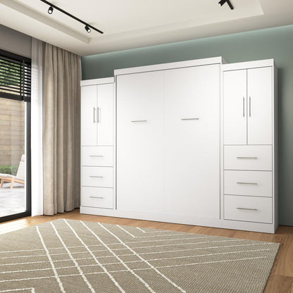 Nebula Queen Murphy Bed with 2 Wardrobes (115W)
