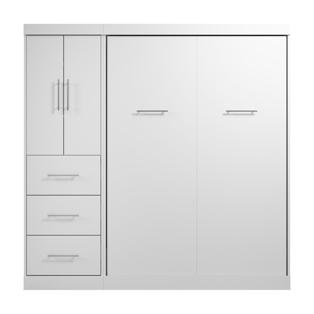 Nebula Full Murphy Bed with Wardrobe (84W)