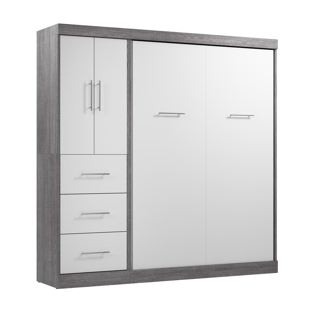 Nebula Full Murphy Bed with Wardrobe (84W)