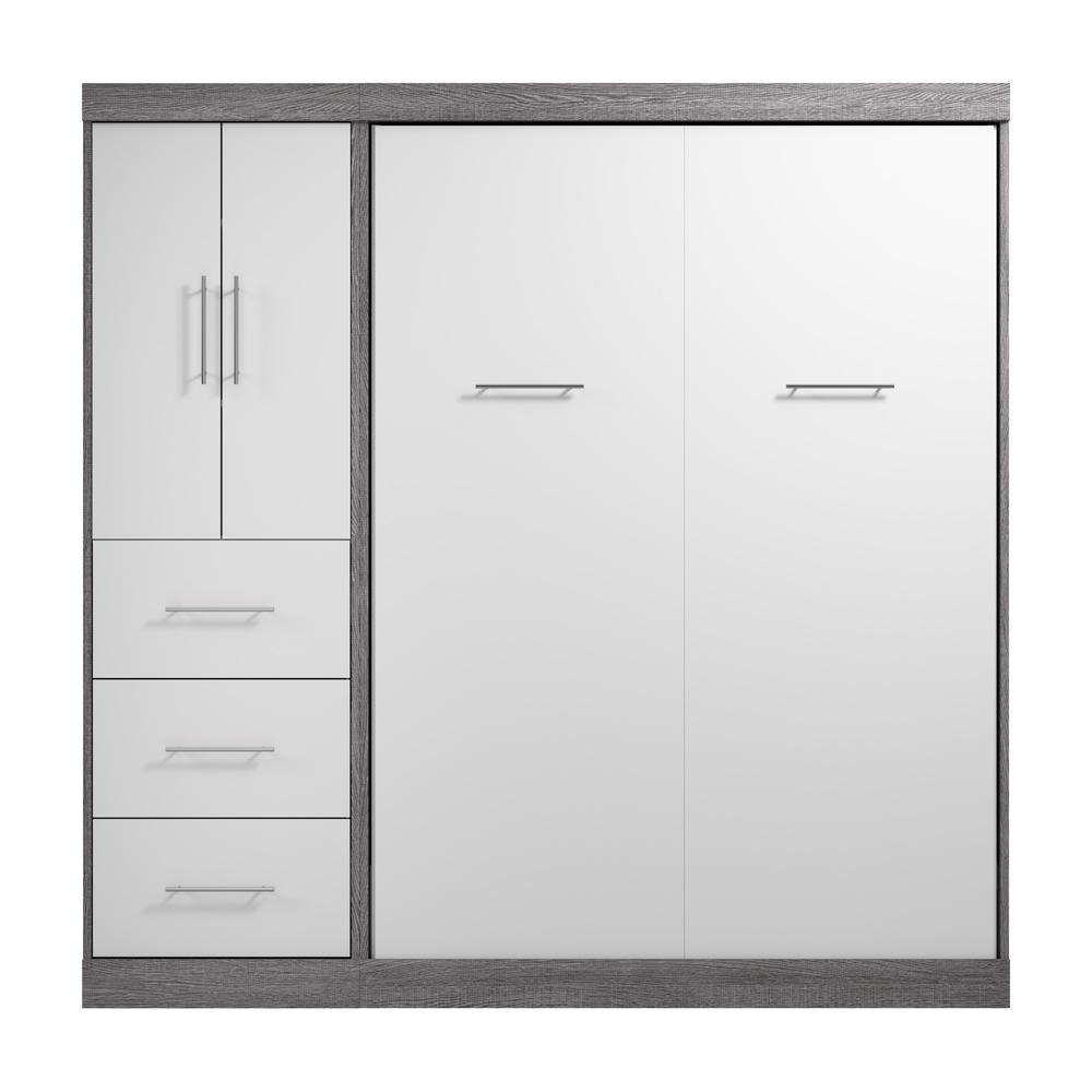 Nebula Full Murphy Bed with Wardrobe (84W)
