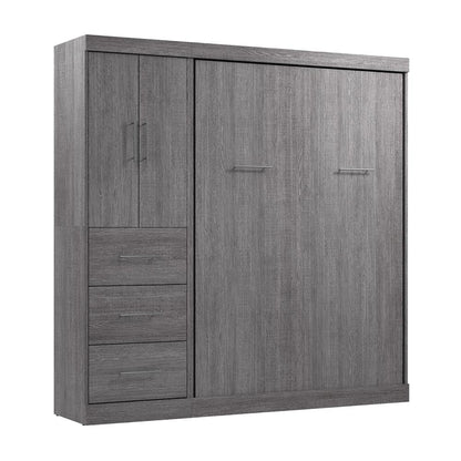 Nebula Full Murphy Bed with Wardrobe (84W)