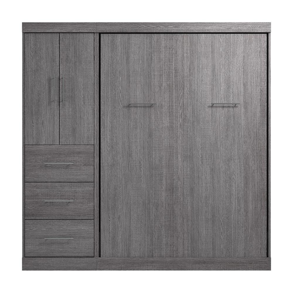 Nebula Full Murphy Bed with Wardrobe (84W)
