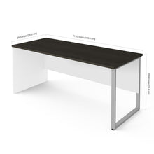 72W Table Desk with Rectangular Metal Leg