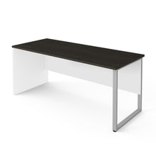 72W Table Desk with Rectangular Metal Leg