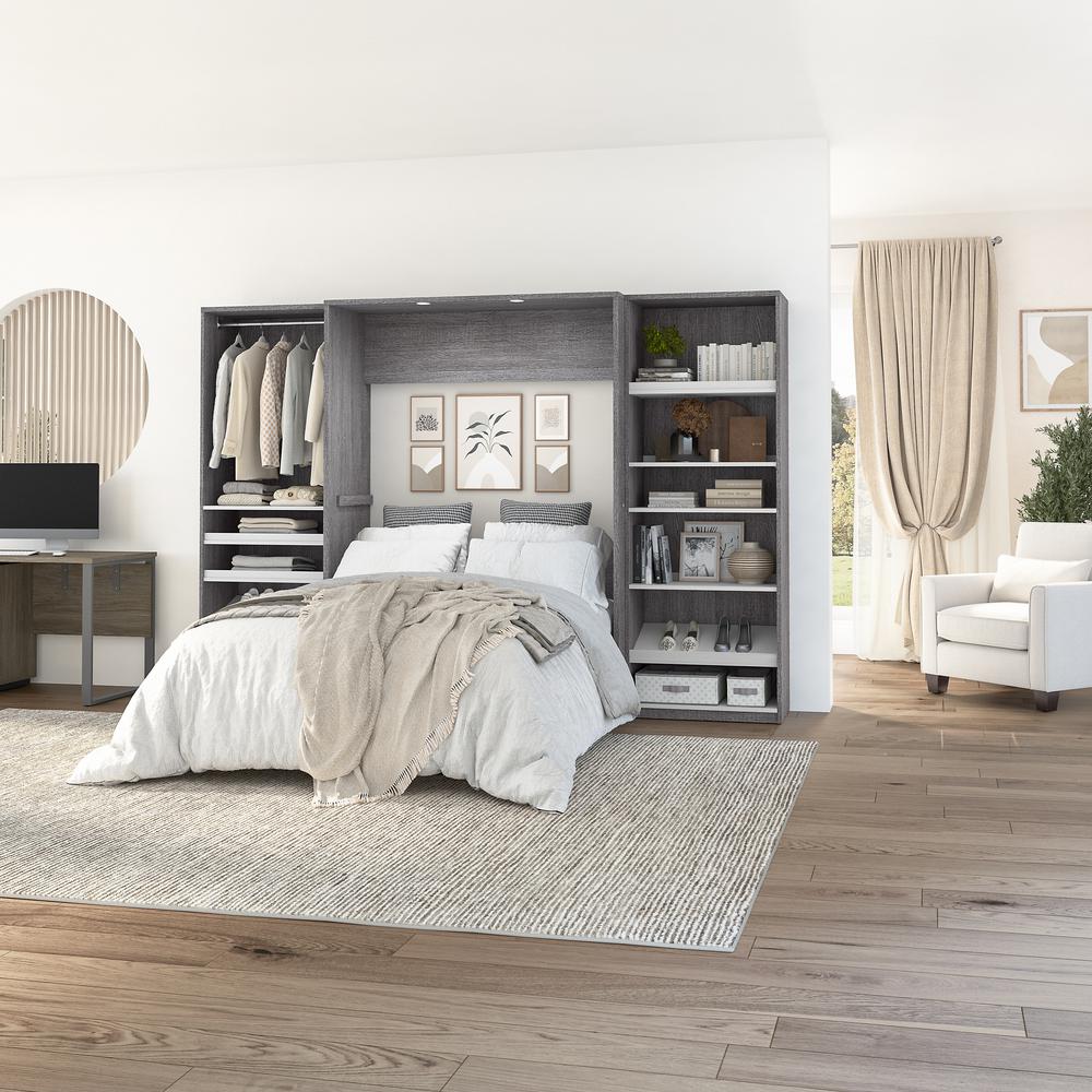 Cielo Full Murphy Bed with 2 Closet Organizers (119W)