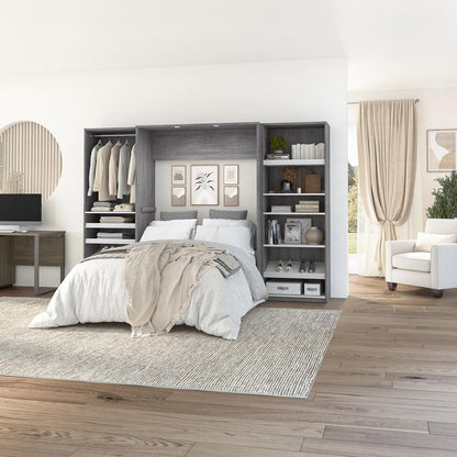 Cielo Full Murphy Bed with 2 Closet Organizers (119W)