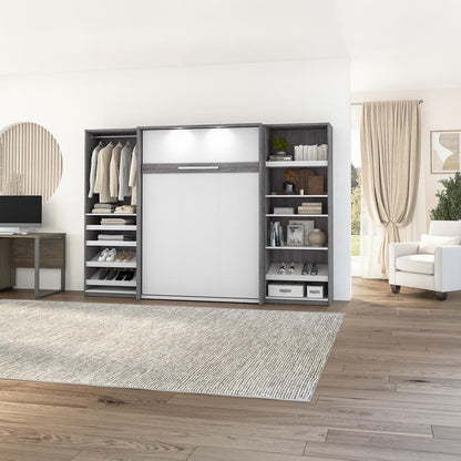 Cielo Full Murphy Bed with 2 Closet Organizers (119W)