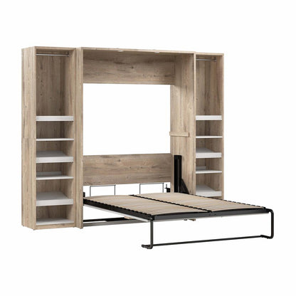 Cielo Full Murphy Bed with 2 Narrow Closet Organizers (99W)