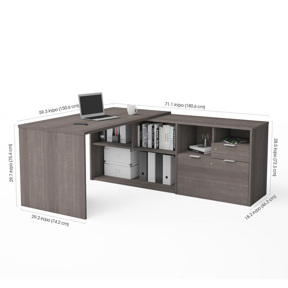 72W L-Shaped Desk