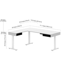 72W L-Shaped Standing Desk