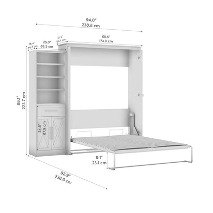 Key West Queen Murphy Bed and Closet Organizer with Drawer and Doors (94W)