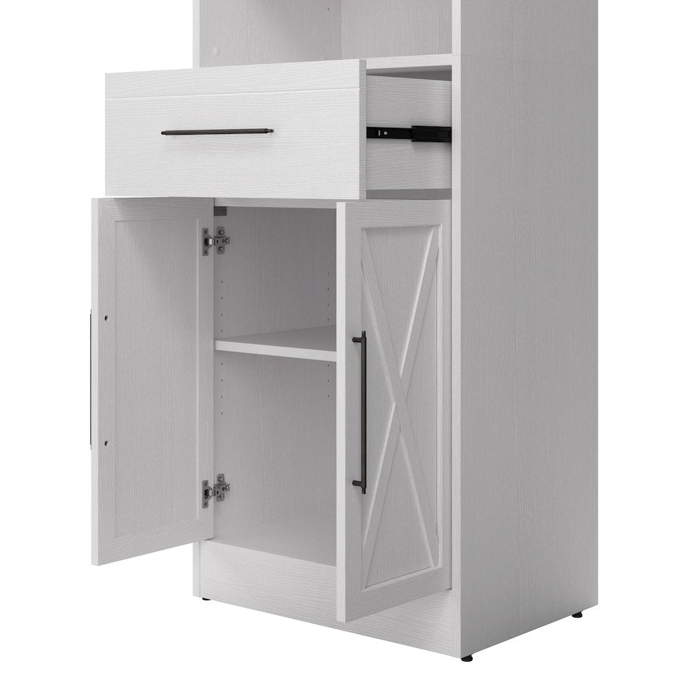 Key West Farmhouse Closet System with Drawer; Doors, 25W x 19D