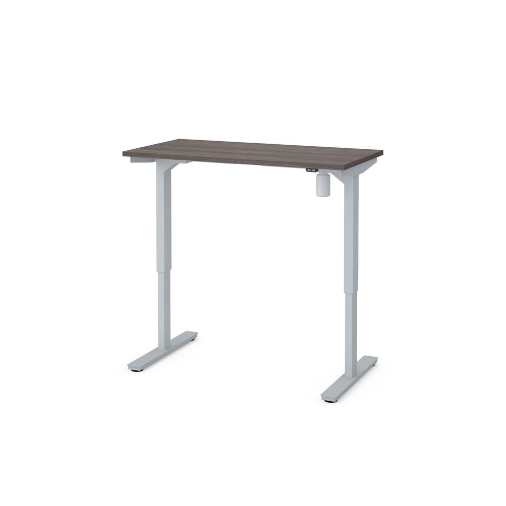 Bestar 24" x 48" Electric Height adjustable table in Bark Gray