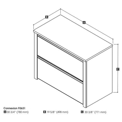 2 Drawer Lateral File Cabinet
