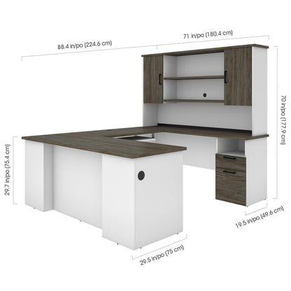 U or L-Shaped Executive Desk with Hutch