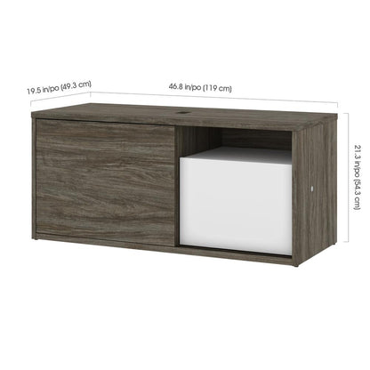 81W L-Shaped Standing Desk with Credenza