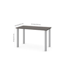 48W Table Desk with Square Metal Legs