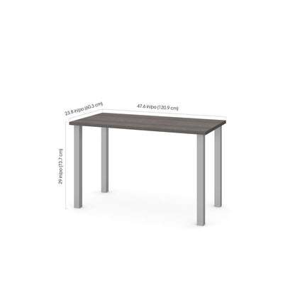 48W Table Desk with Square Metal Legs