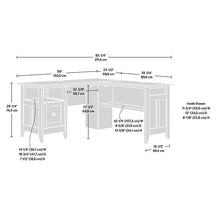 August Hill L Desk, Dover Oak finish