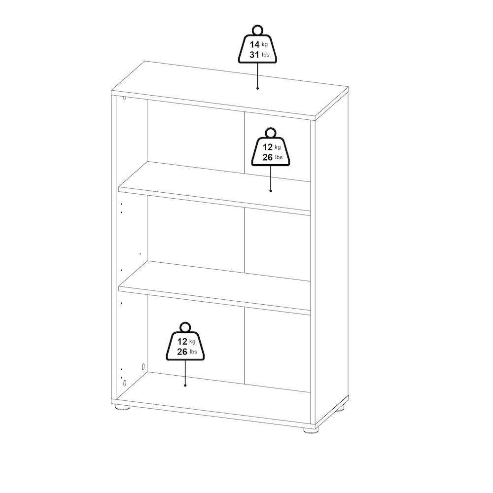 Sign 3-Piece Home Office Set with Desk, Bookcase and Mobile Storage