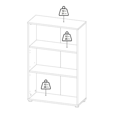 Sign 3-Piece Home Office Set with Desk, Bookcase and Mobile Storage