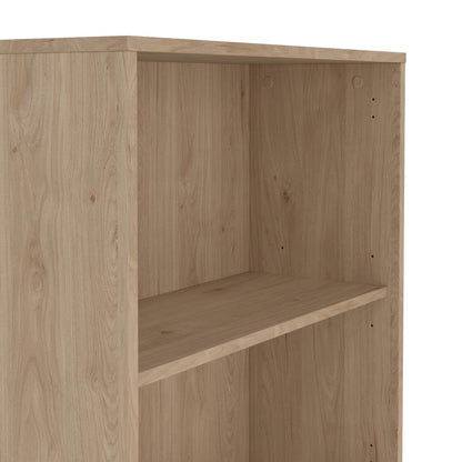 Brown 6-Shelf Bookcase with Adjustable Storage Shelves for Office Use
