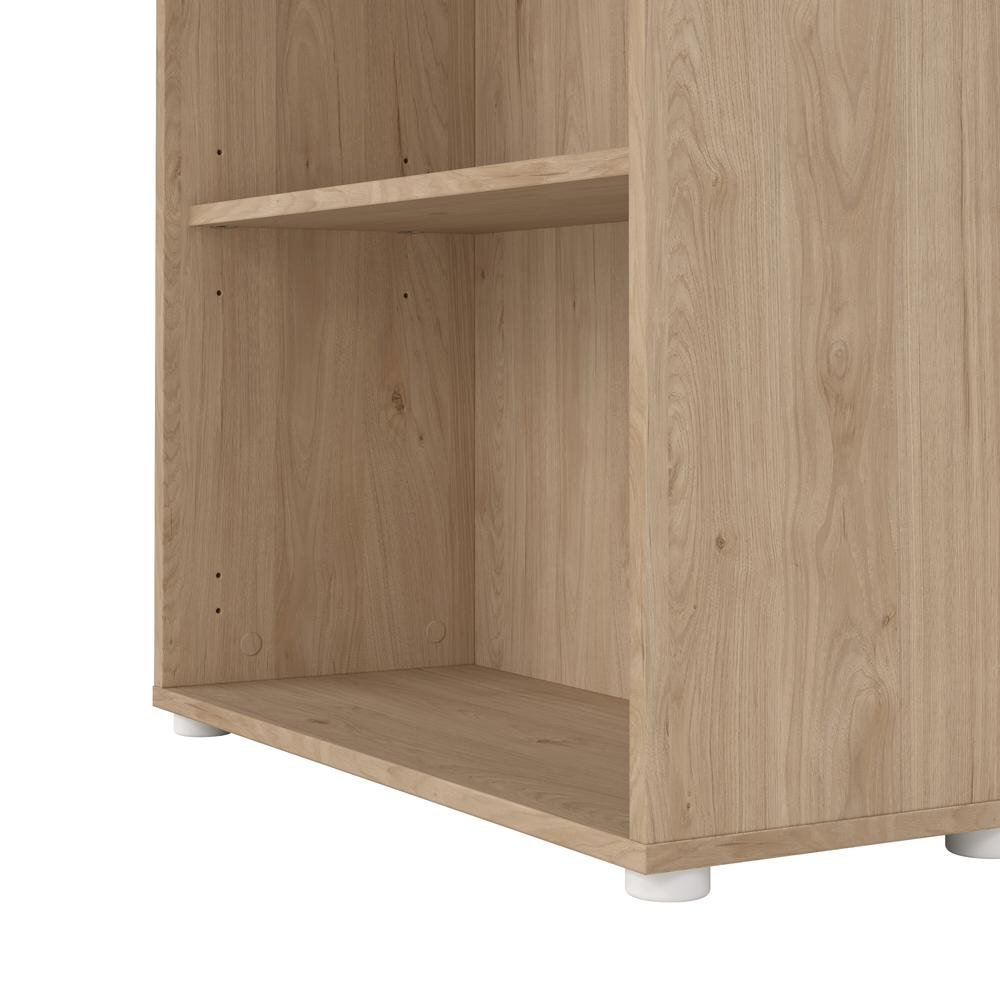 Brown 6-Shelf Bookcase with Adjustable Storage Shelves for Office Use