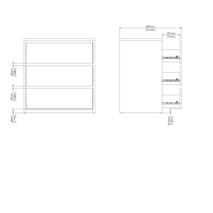 Next 31-inch Wide 3-Drawer Chest, White