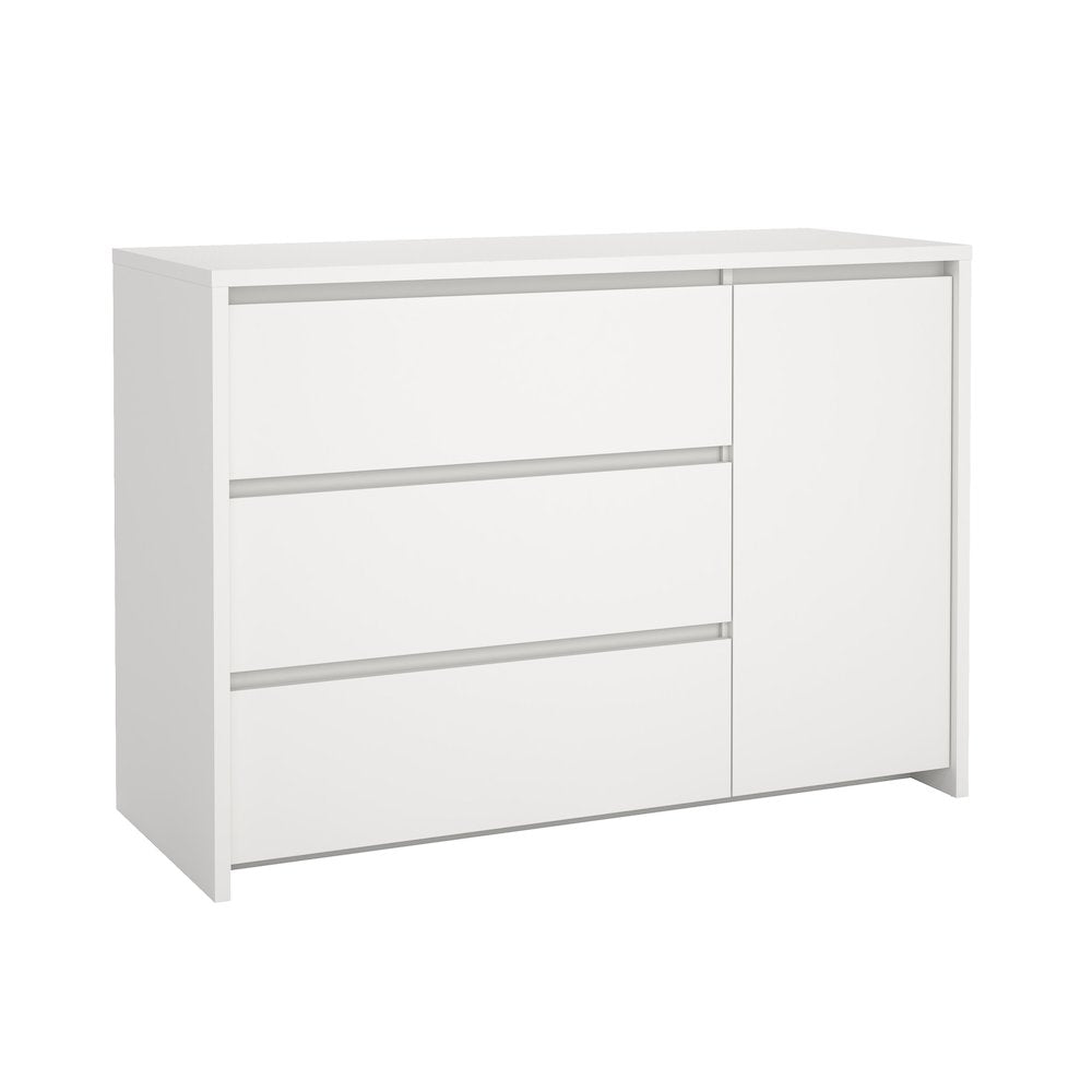 Next 46-inch Wide 3-Drawer and 1 Door Sideboard, White