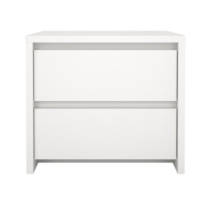 Next 17-Inch Tall 2-Drawer Nightstand End Table, White