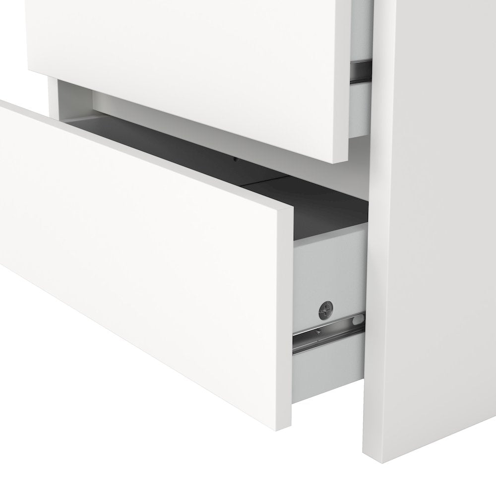Next 17-Inch Tall 2-Drawer Nightstand End Table, White