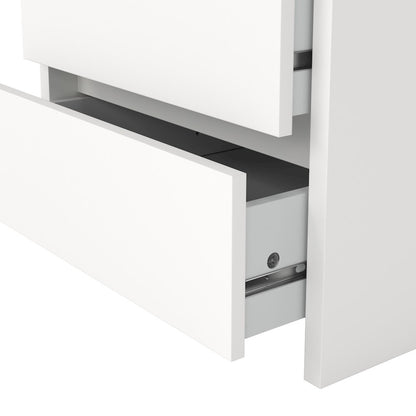 Next 17-Inch Tall 2-Drawer Nightstand End Table, White