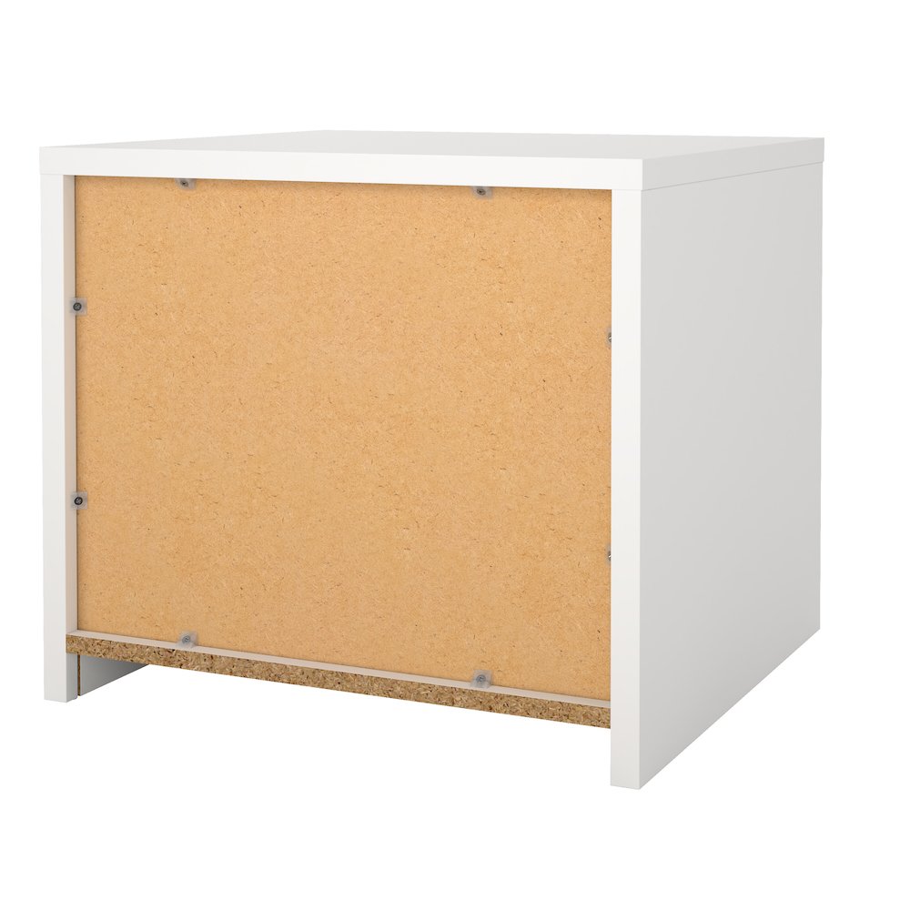 Next 17-Inch Tall 2-Drawer Nightstand End Table, White
