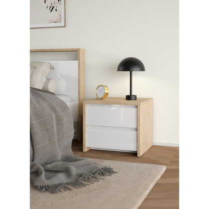Next 17-Inch Tall 2-Drawer Nightstand End Table