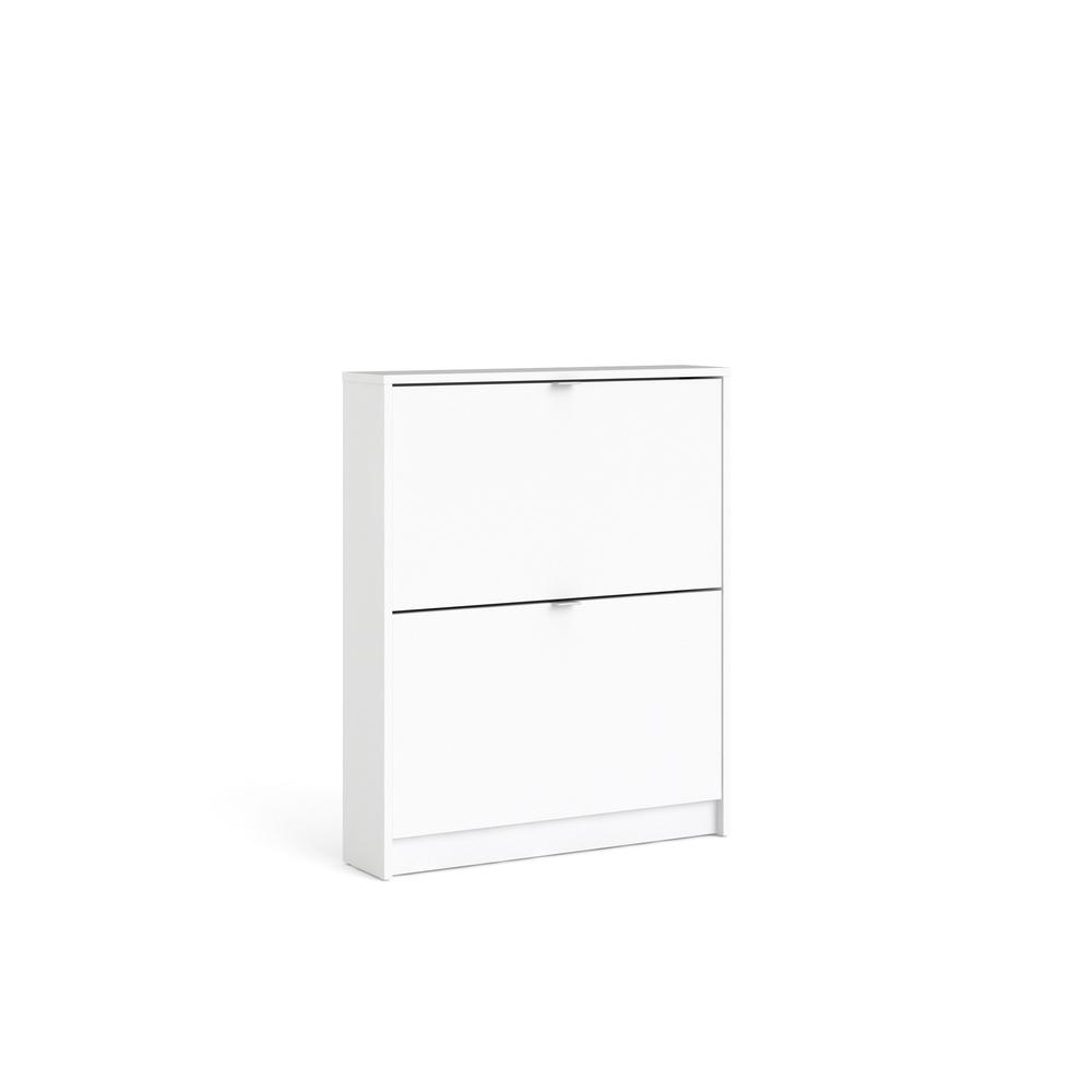 Bright 2 Drawer Shoe Cabinet, White
