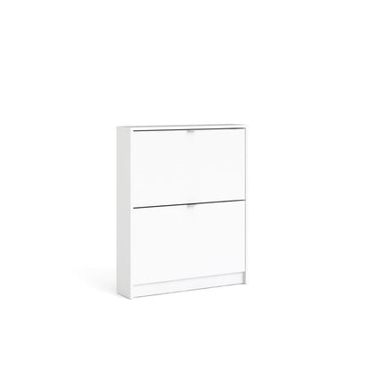 Bright 2 Drawer Shoe Cabinet, White