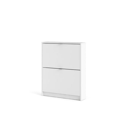 Bright 2 Drawer Shoe Cabinet, White