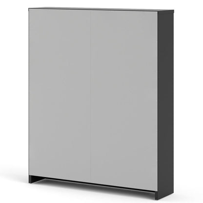 Bright 2 Drawer Shoe Cabinet, Black Matte