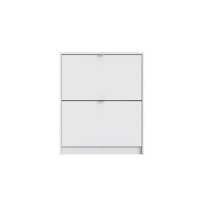 Bright 2 Drawer Shoe Cabinet, White