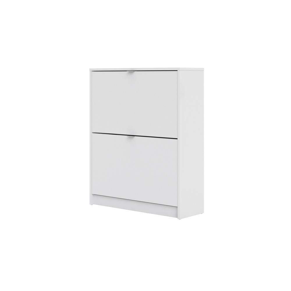 Bright 2 Drawer Shoe Cabinet, White