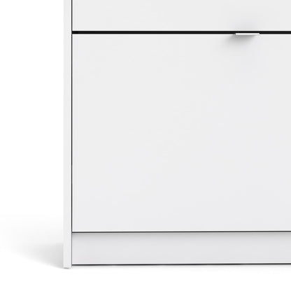 Bright 2 Drawer Shoe Cabinet, White