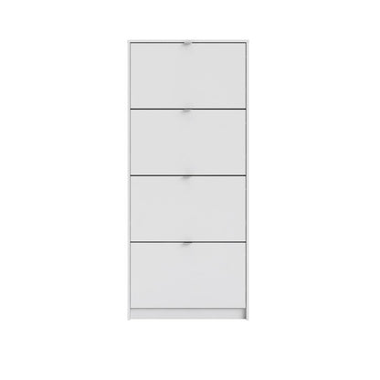 Bright 4 Drawer Shoe Cabinet, White