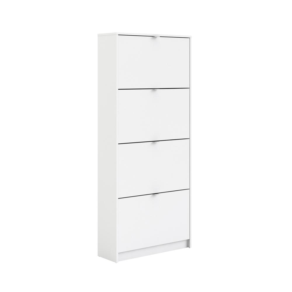 Bright 4 Drawer Shoe Cabinet, White