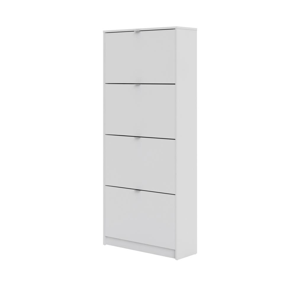 Bright 4 Drawer Shoe Cabinet, White