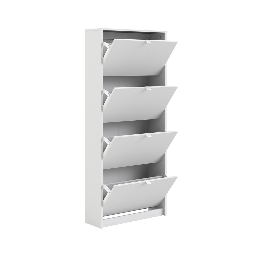Bright 4 Drawer Shoe Cabinet, White