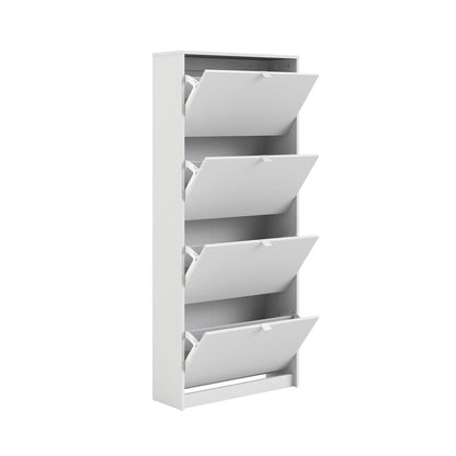Bright 4 Drawer Shoe Cabinet, White