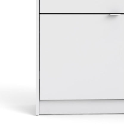 Bright 4 Drawer Shoe Cabinet, White
