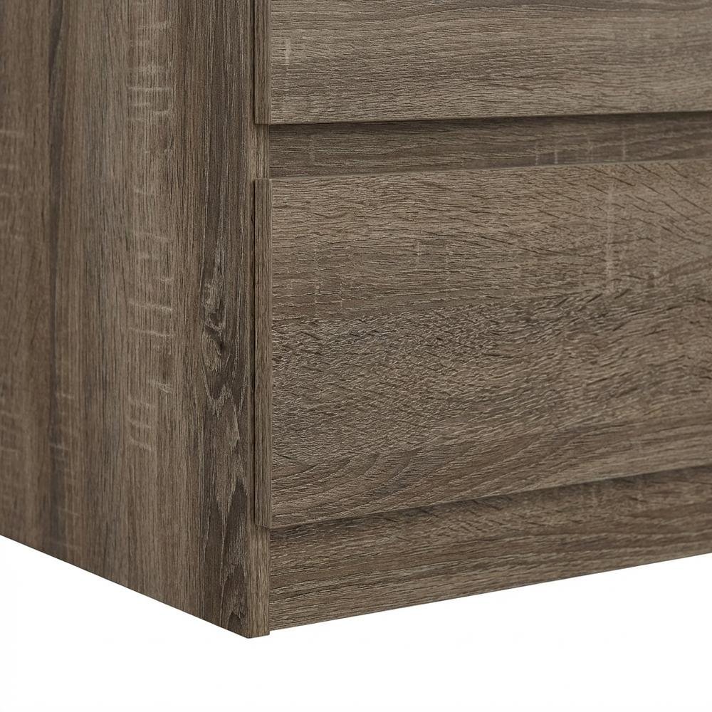 Elegant Truffle Oak Double Dresser with Six Spacious Drawers for Storage