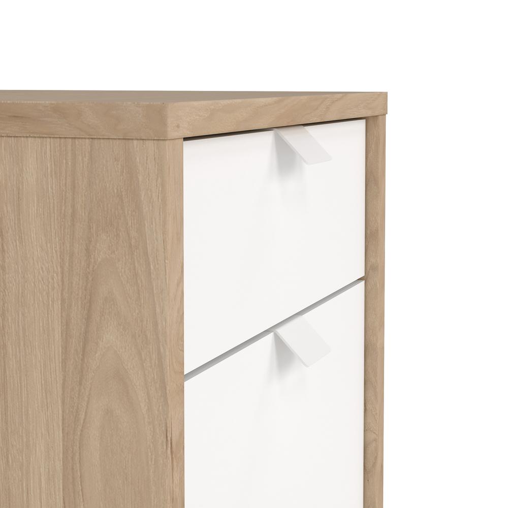 Sign 3 Drawer Mobile Cabinet, Jackson Hickory/White
