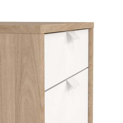 Sign 3 Drawer Mobile Cabinet, Jackson Hickory/White